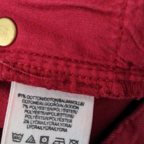 Free People Skinny Jeans Rosey Red Size 26 - Picture 4 of 9